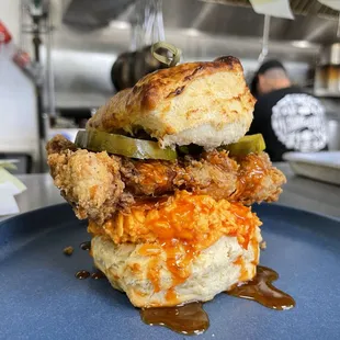 Chicken Biscuit with Pimento Cheese addon