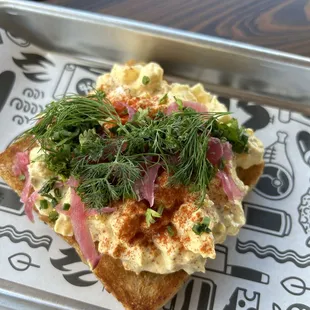 Deviled Egg Toast
