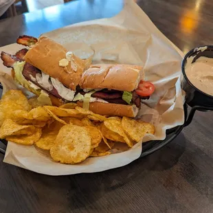 Goat Cheese BLT (sorry if the sandwich looks messy, I had already cut it in half to share).