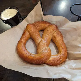 Pub Pretzel with Hatch Pepper Queso