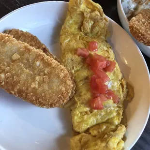 3 egg tomato omelette