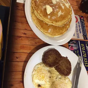 Hearty breakfast good sausage