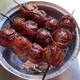 Bacon wrapped Chipotle sausage. They don't always have them, but when they do, you gotta try em!