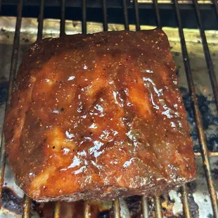 Money Muscle just before coming off the smoker