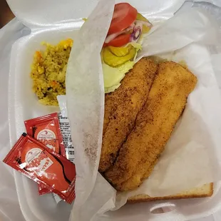 Fried catfish - the REAL gem is that catfish. Perfectly breaded, seasoned and cooked.