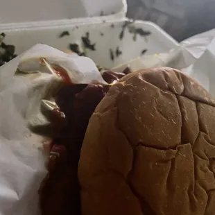 BBQ Chopped Beef Sandwich not chopped