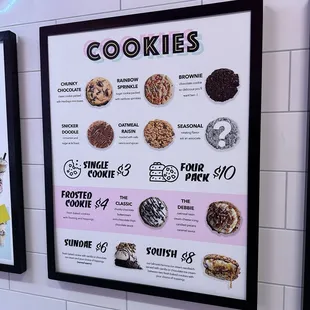 Cookie menu