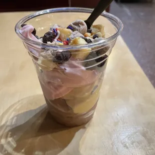 a dessert in a cup