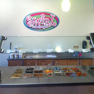 Surprisingly clean toppings bar