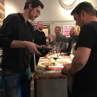 We host small tasting events every month. Unexpected food and wine pairings was a hit!