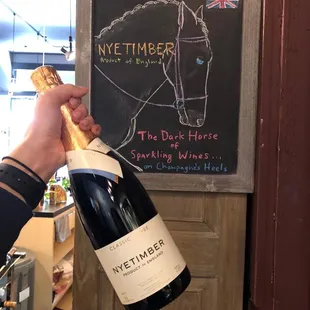 Fun chalkboard highlighting one of our wines by the glass every week.