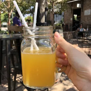 Mango frozen drink with Prosecco