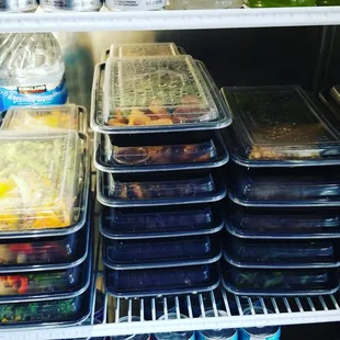 a refrigerator full of food