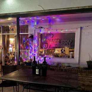 The outside front entrance