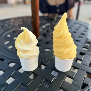 two ice cream cones