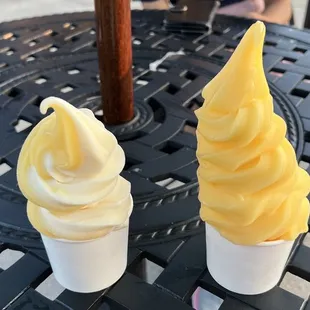 two ice cream cones