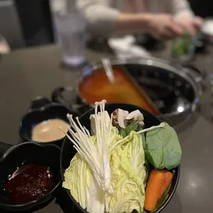 mixed vegetable bowl