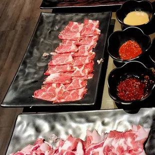 Lamb, Pork, and Kobe Beef