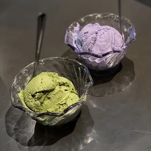 Green Tea and Taro Gunther&apos;s ice cream at the end AYCE