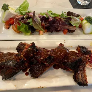 Burrata and 1/2 rack of ribs