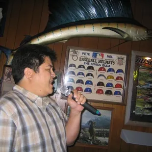 a man speaking into a microphone