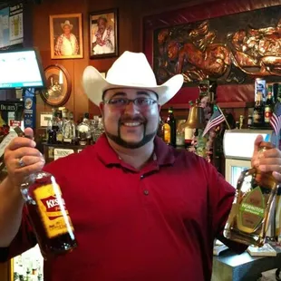 Goofing off at work! Damn I gotta loose this man-boobs lol