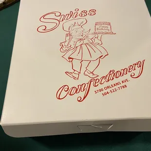 a box of swiss confectionery