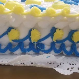 This is how small my layers was. I have purchased cakes here for over 20+ years and this is unacceptable.