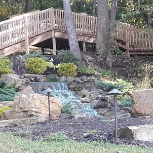 Outdoor patio and walkways.