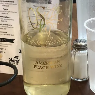Peach wine is delicious