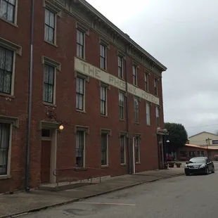 Swiss Perks is located inside the historic Phoenix Hotel building in Vevay, IN