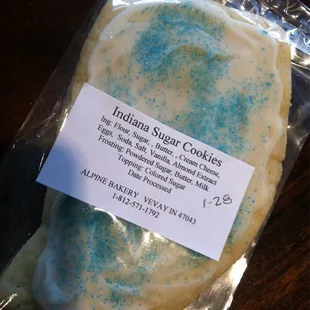 Yummy Indiana shaped cookie!