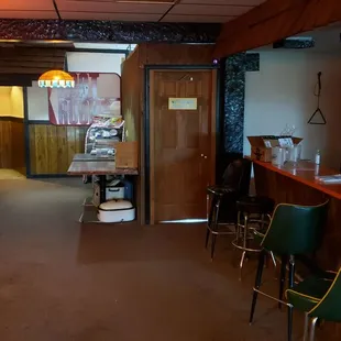 the bar area