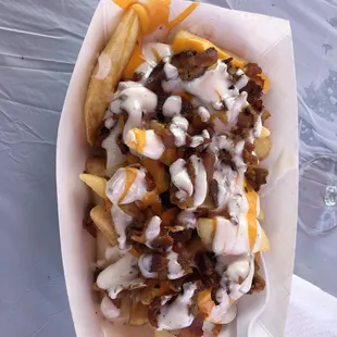 Loaded cheese fries for the win!
