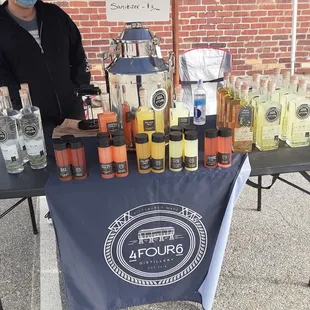 a man selling alcohol