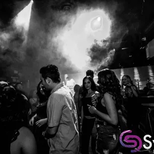 a group of people dancing