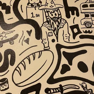 Cool art in the restroom