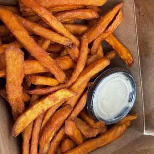 a box of sweet potato fries