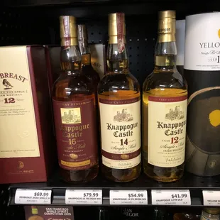 bottles of various types of alcohol