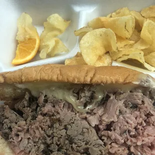 French dip (not pictured big cup of au jus)