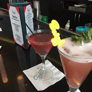 Orange Cosmopolitan and the Berry cooler.