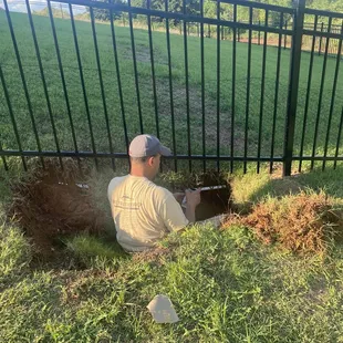 1of 3 huge craters that exist on SWM' s less than 4 month old property.