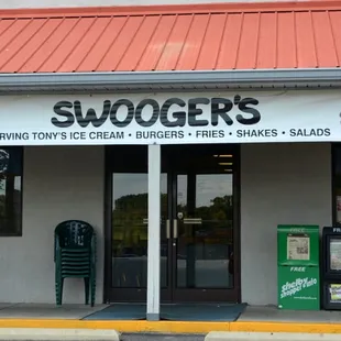 the front of a restaurant