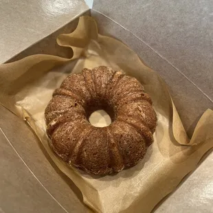 Banana bundt, option to add chocolate chips or nuts.