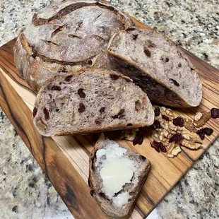 Cherry Walnut sourdough bread.