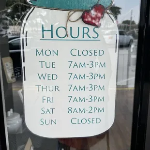 Swoonworthy Sourdough Bakery hours.