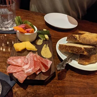 Small charcuterie board.. fantastic sourdough bread