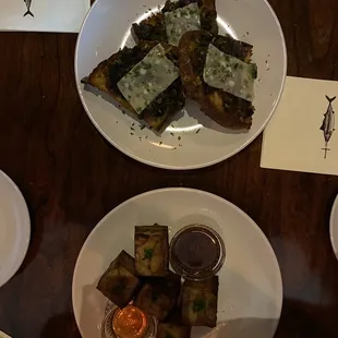 Mushroom toast and really amazing pomme de terre