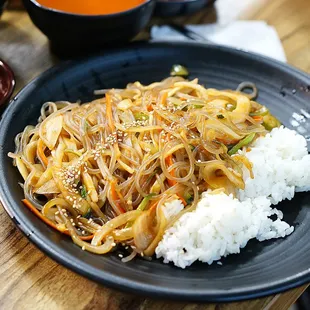 Jabjae with White Rice