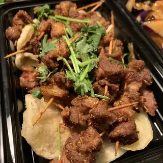 22. Fried Lamb on Toothpicks BBQ Recipe